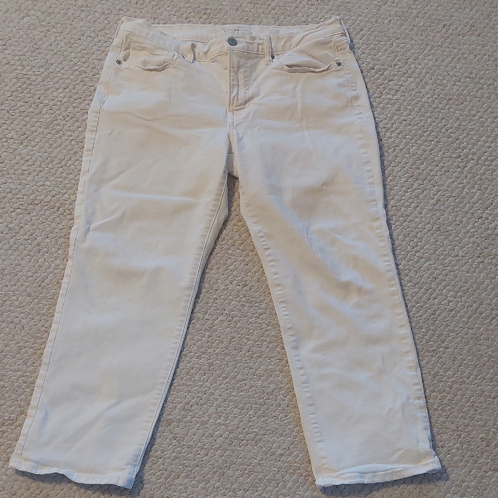 Lucky Brand Women's Light Cream Ankle Jeans